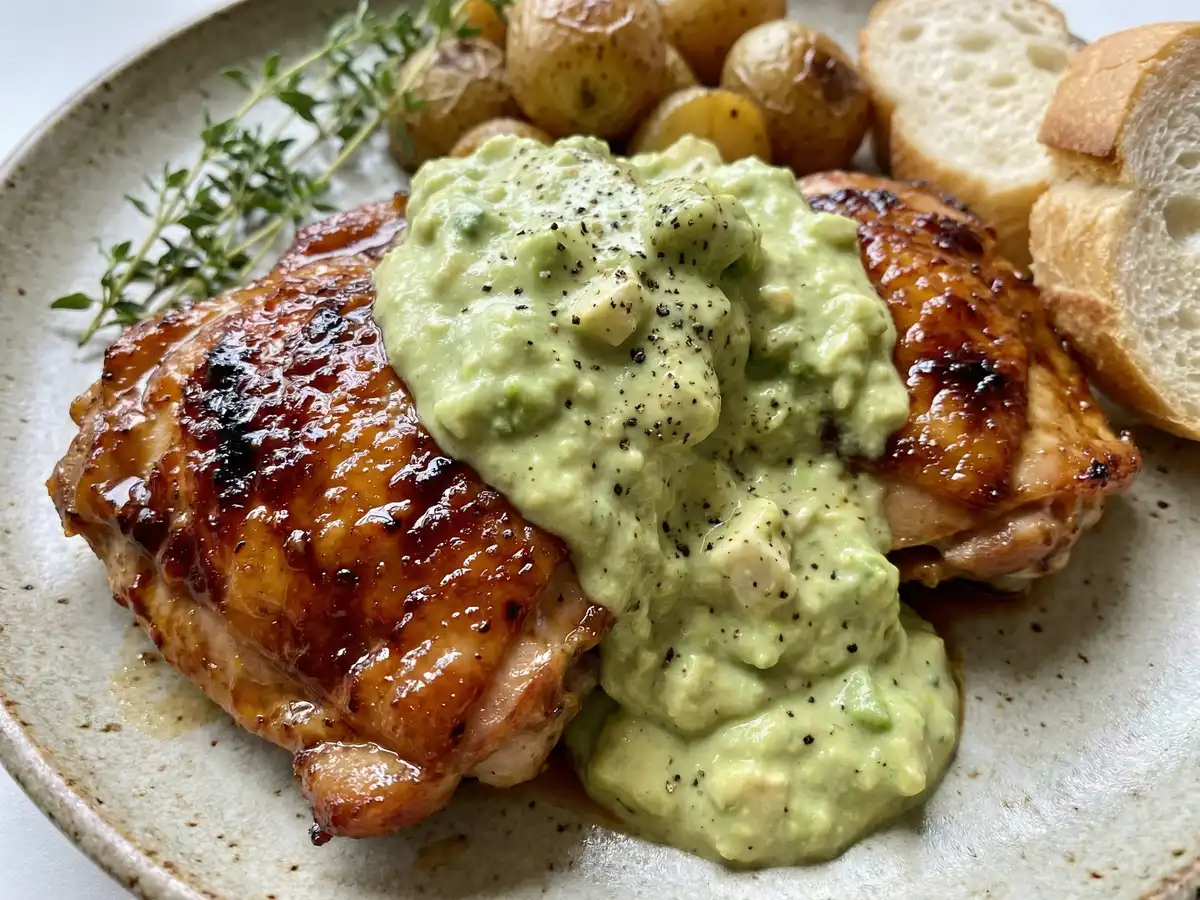 照り焼きチキン アボカドソース