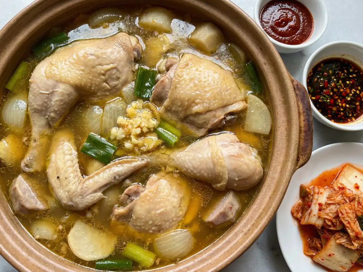 骨付き鶏の韓国風水炊き