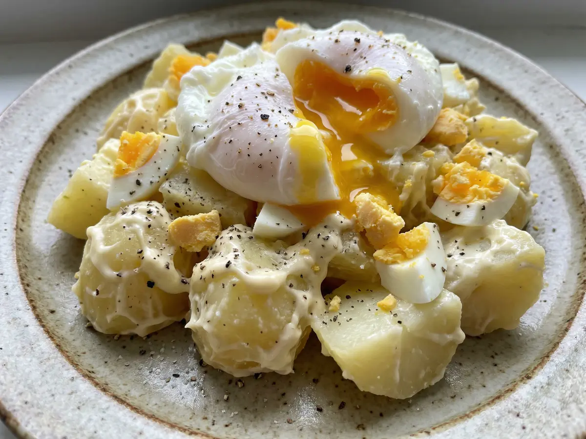 ポーチドエッグのポテトサラダ