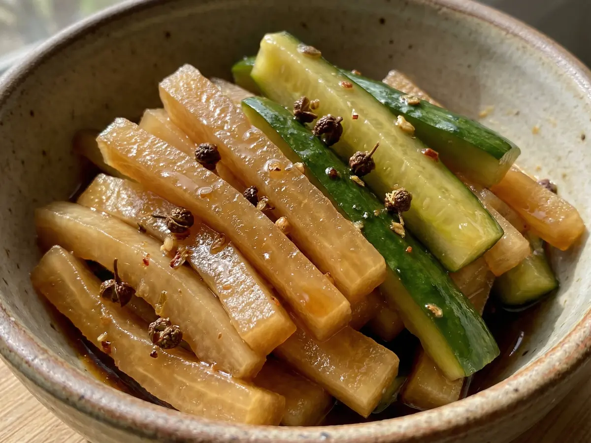 大根ときゅうりの紹興酒漬け