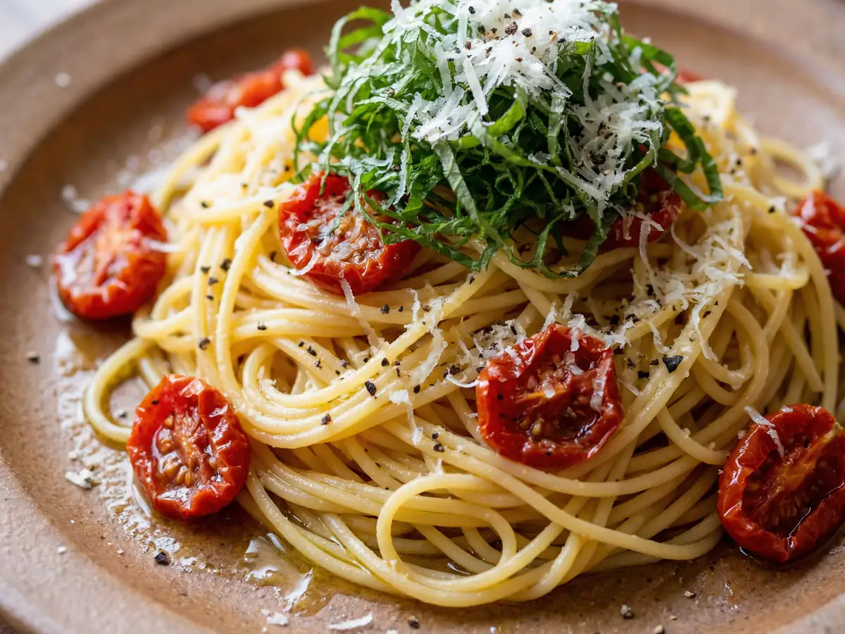 セミドライトマトのパスタ