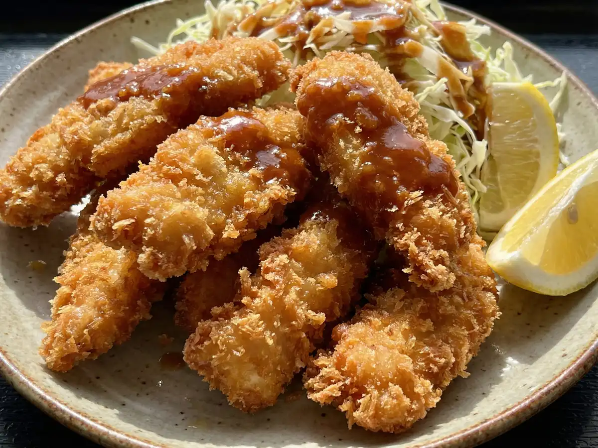 鶏むね肉のソースフライ