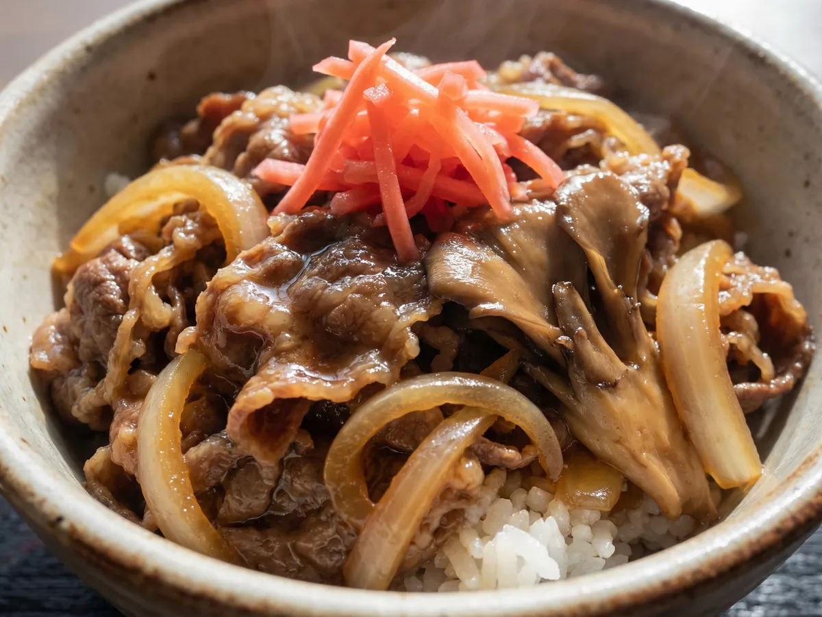 まいたけ牛丼