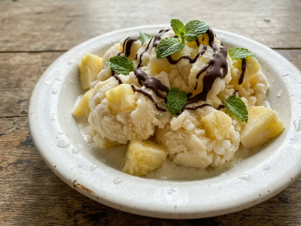 パインとココナツミルクのアイス