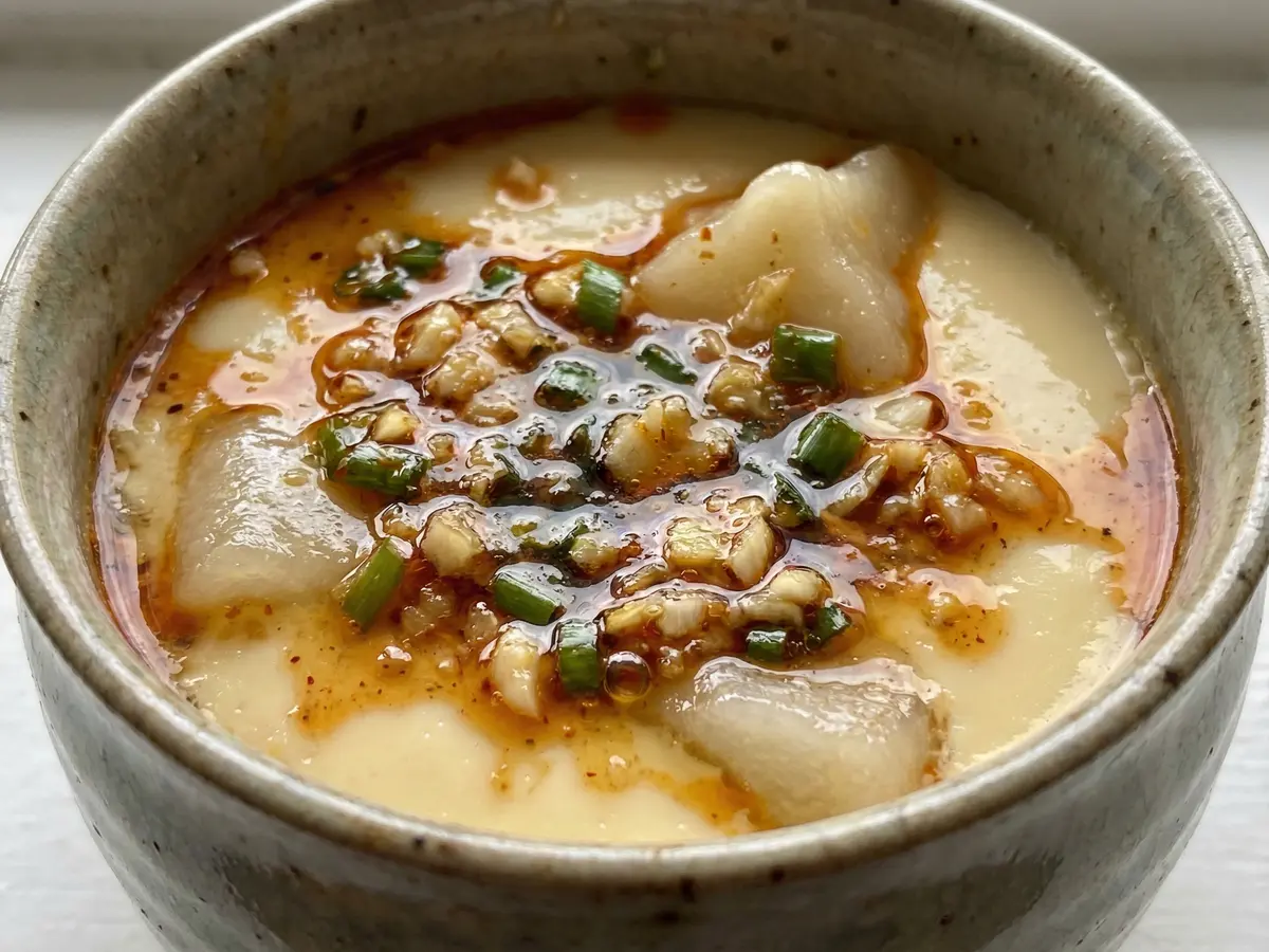 凍みもちのチリソース茶碗蒸し