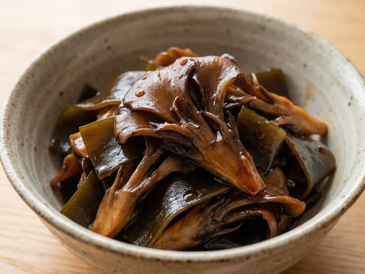 干しまいたけと昆布の煮物