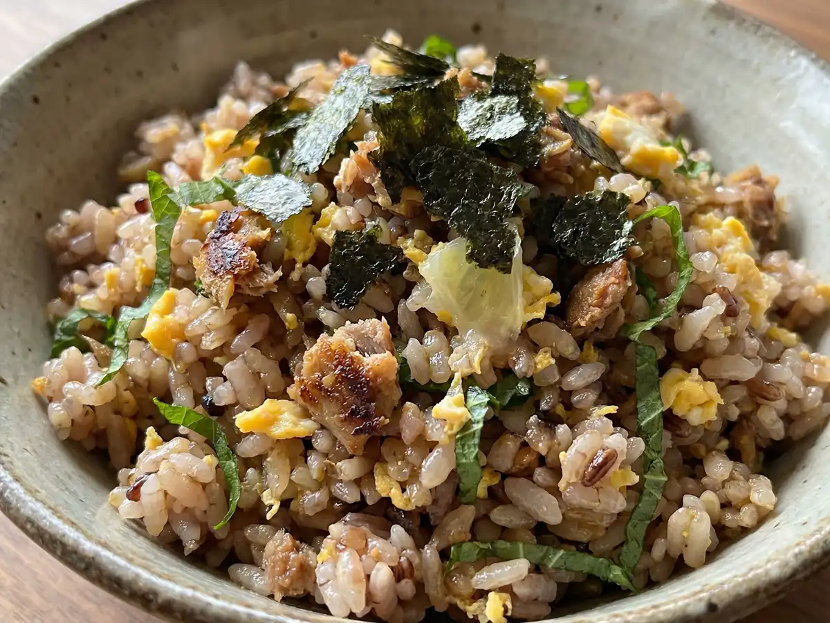 ごぼう入りさばそぼろチャーハン