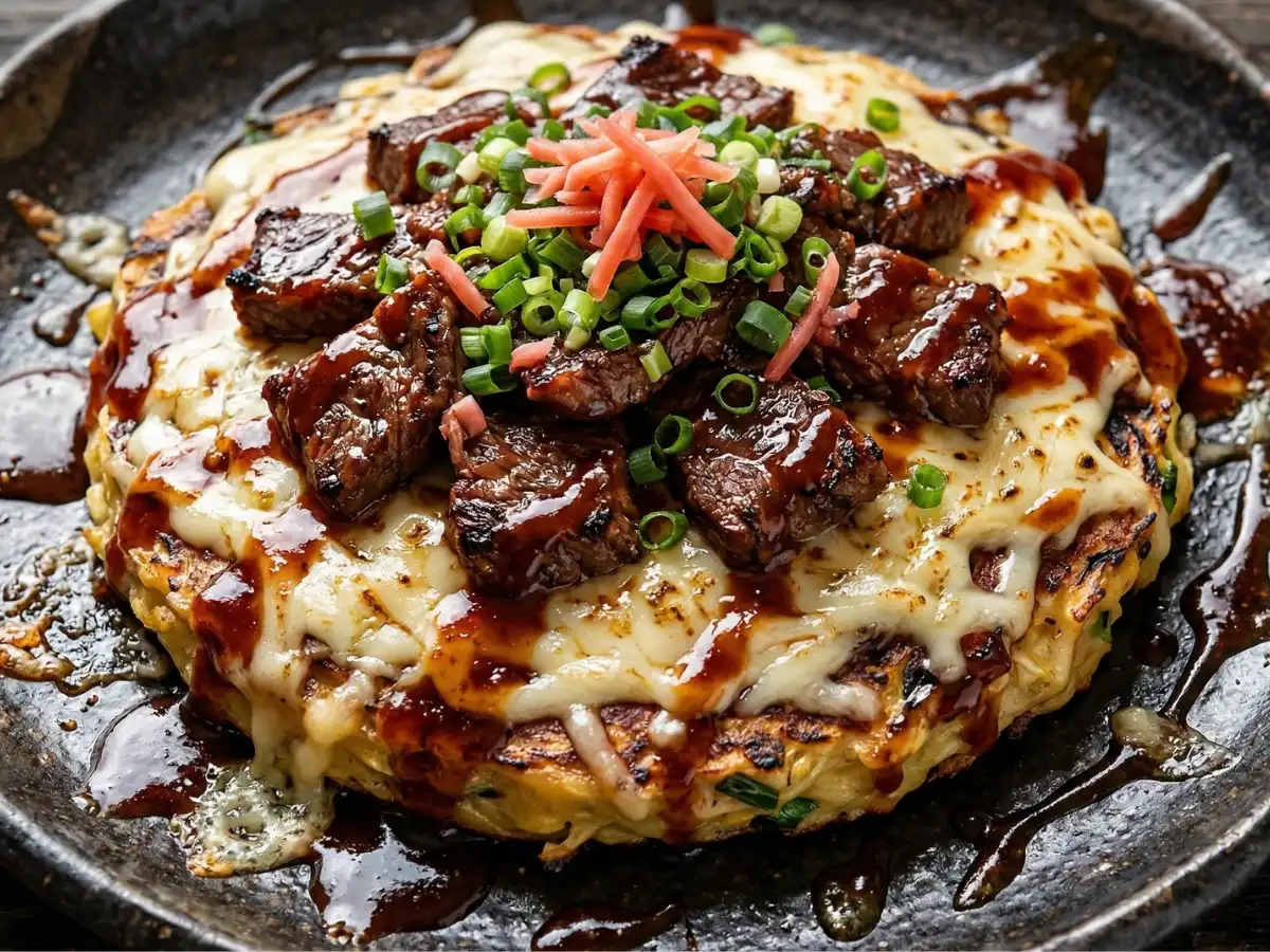 牛肉＆チーズお好み焼き