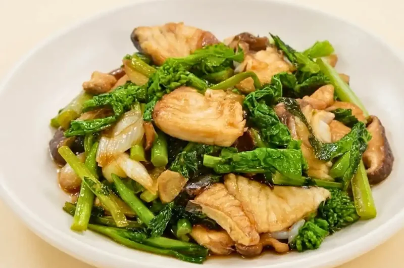 【あさイチ】さわらと菜の花のオイスターソース炒めのレシピ 堀江ひろ子さん