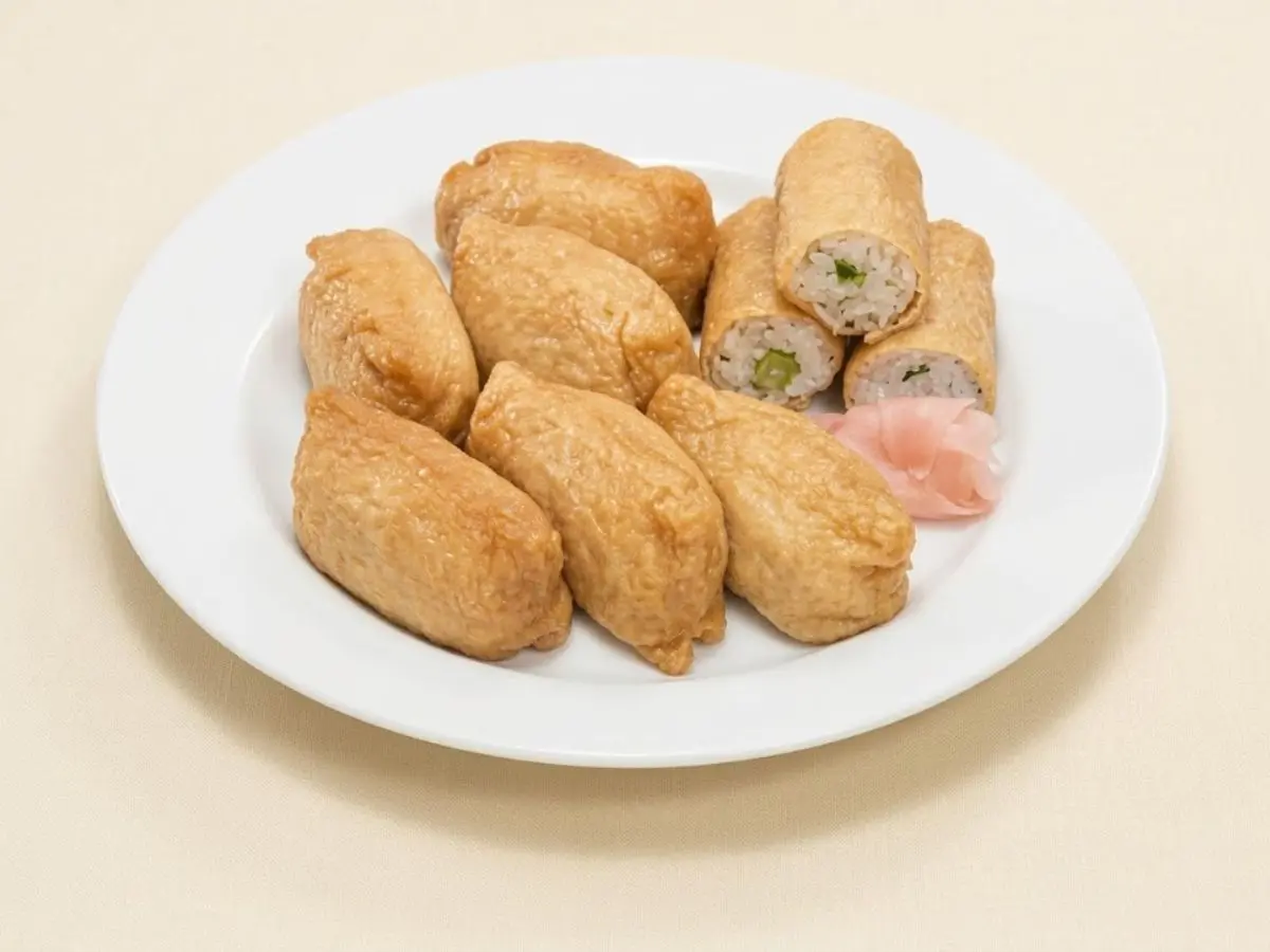 しらすとせりのおいなりさん