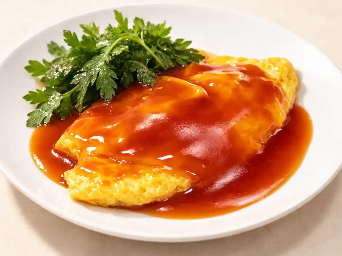 タイのオムレツ ケチャップ甘酢あん