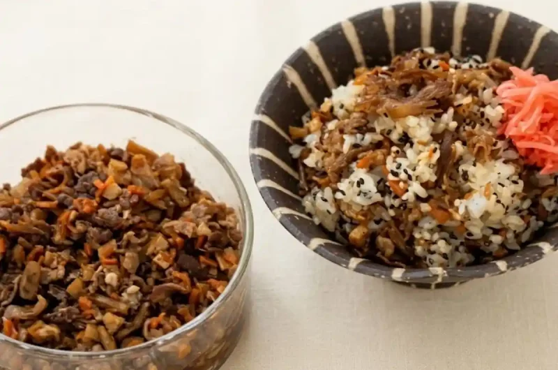 【あさイチ】甘辛牛ごぼうの混ぜご飯のレシピ Makoさん