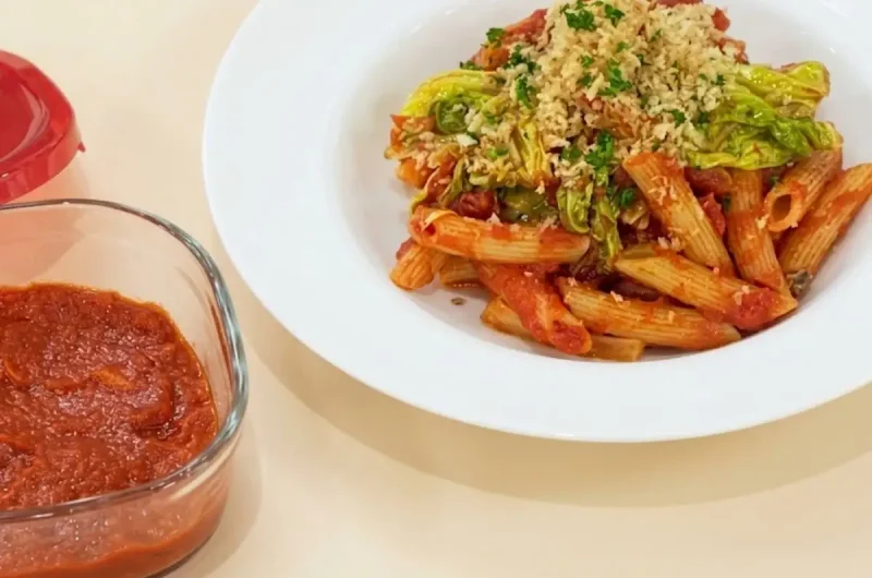 【あさイチ】春キャベツのペンネ アマトリチャーナのレシピ 前田裕太さん