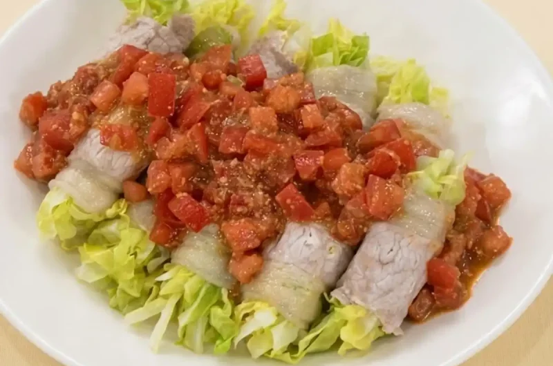 【あさイチ】春キャベツのシャキシャキ肉巻き トマトみそダレのレシピ 井原裕子さん