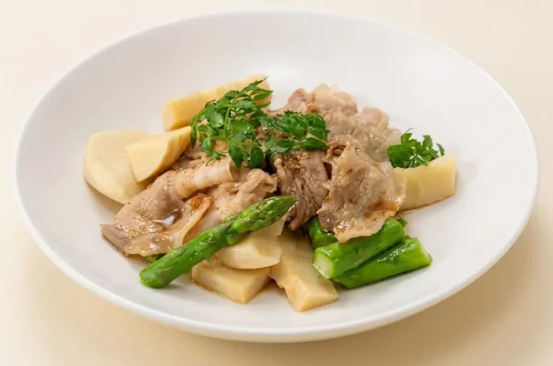 【きょうの料理】春野菜と豚バラ肉のしょうゆと砂糖と酒の炒りあげのレシピ 土井善晴さん