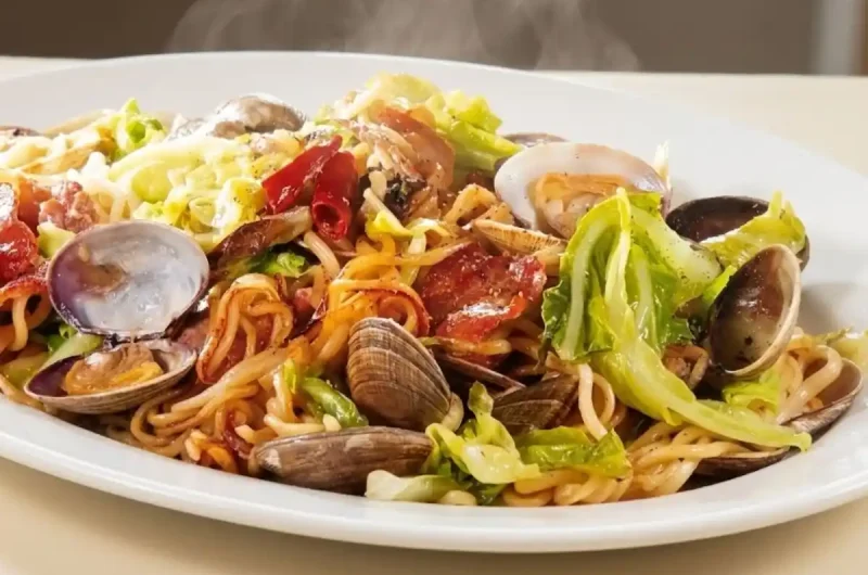 【ヒルナンデス】ほっぽり焼きそばおいしい貝（蒸し焼きそば）のレシピ 平野レミさんの時短レシピ