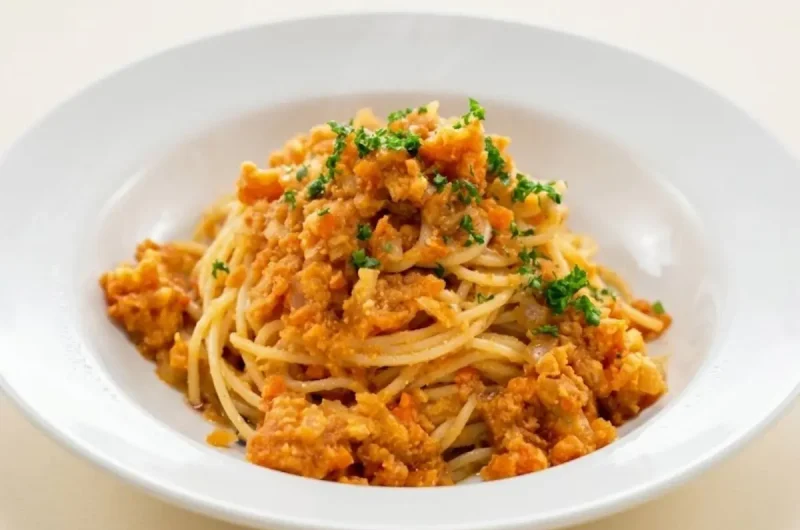 【トリセツショー】おからのそっくりラグーソースパスタのレシピ おからの取説