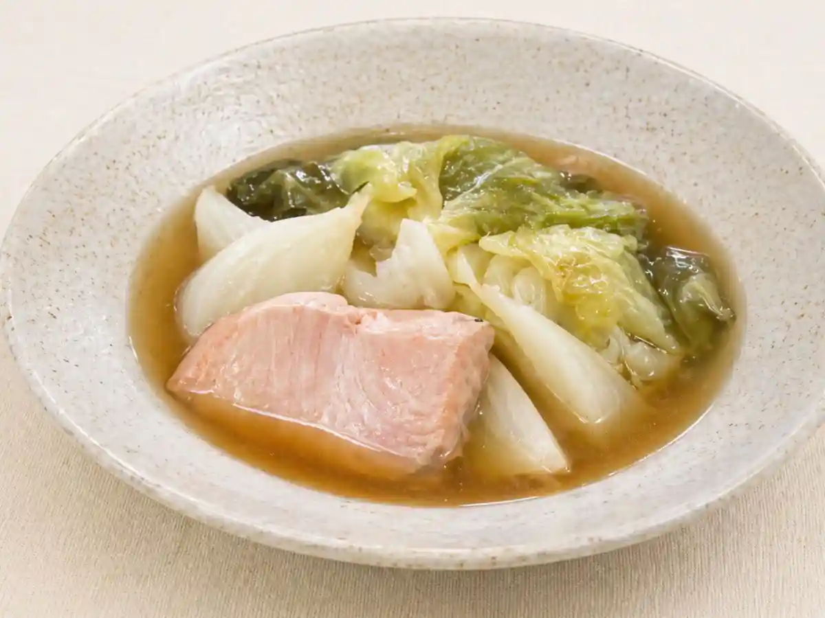 春野菜たっぷり！さけの煮つけ