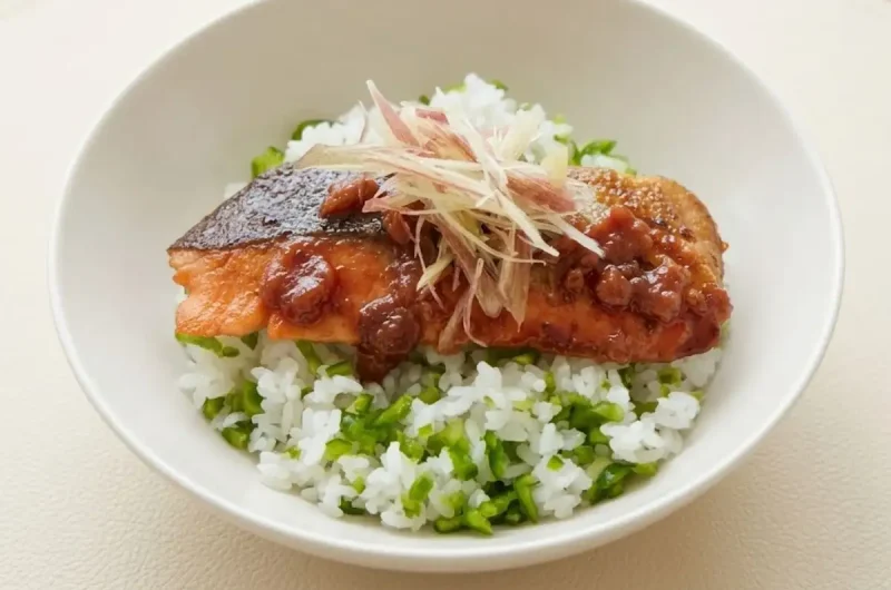 【あさイチ】鮭の梅バター照り焼き丼のレシピ 長谷川あかりさん