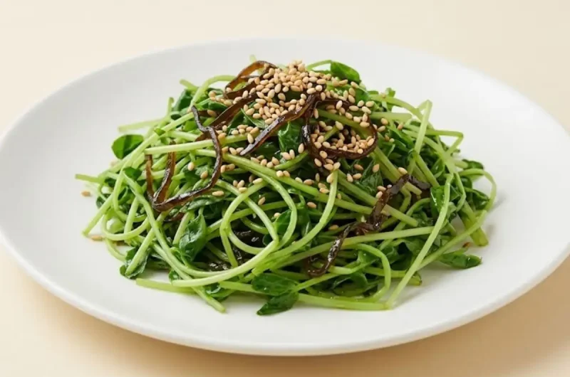 【サタプラ】豆苗の塩昆布あえのレシピ 春の体ピカピカ術