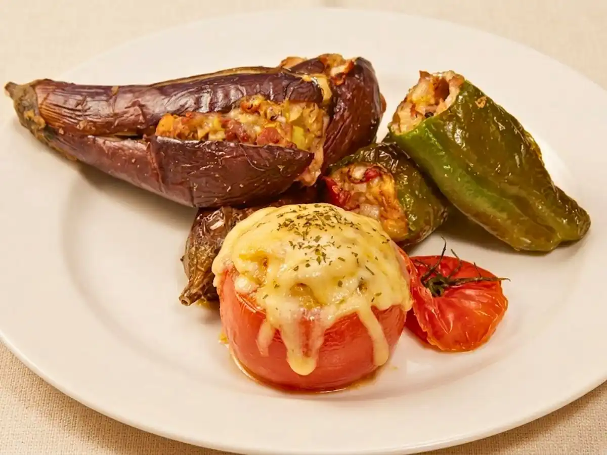 彩り野菜の豚肉詰め