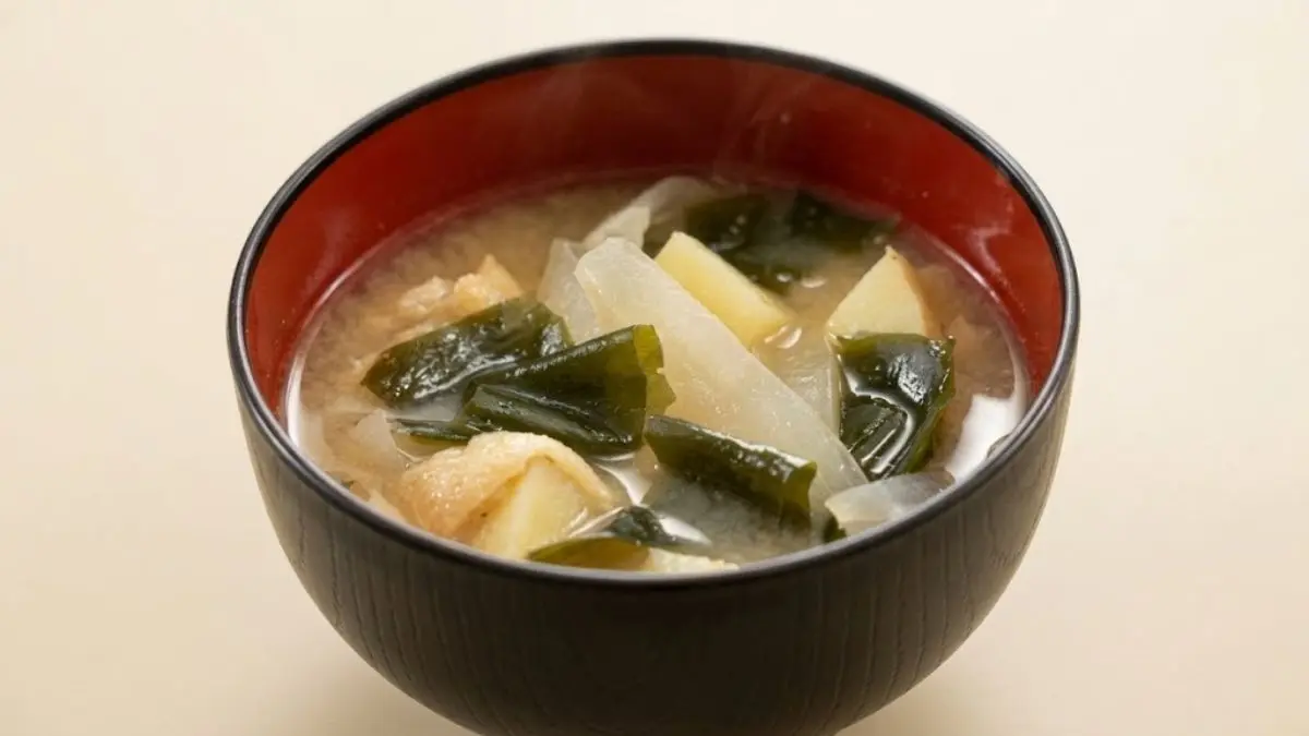 黒酢の味噌汁
