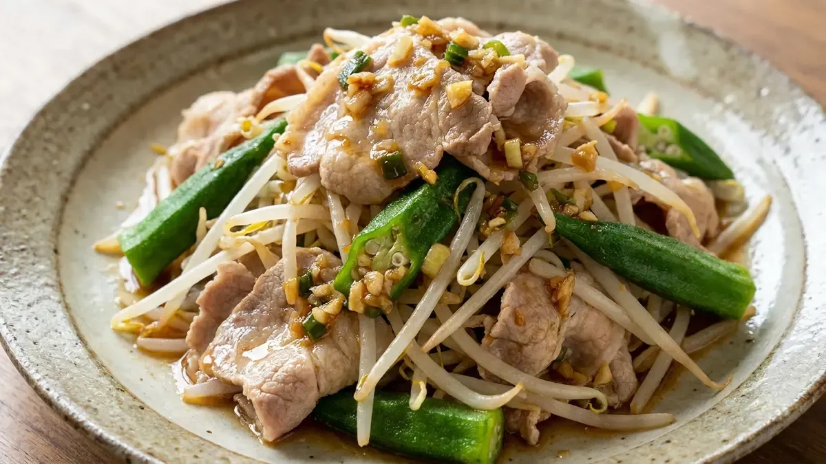豆もやしと豚しゃぶの香味サラダ