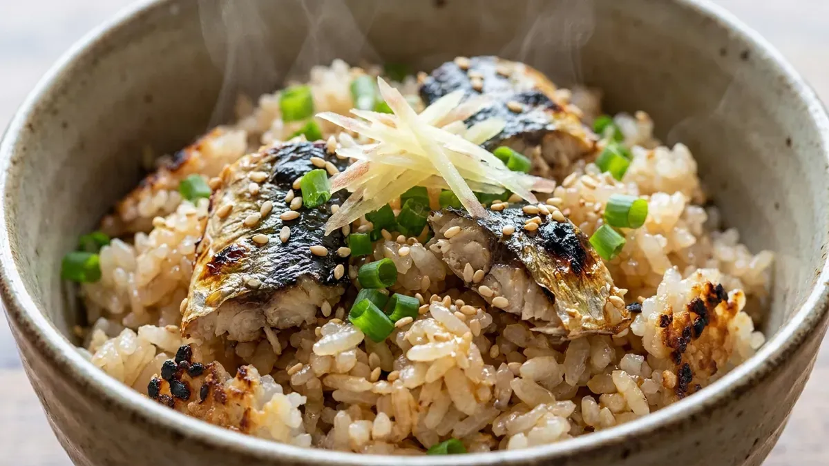 さんまの韓国風炊き込みご飯