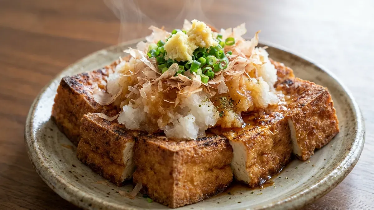 焼き厚揚げの大根おろしがけ