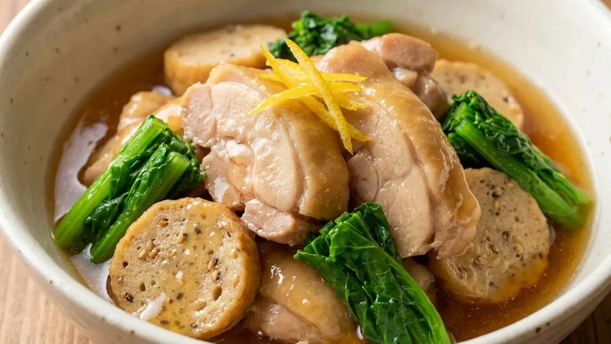 菜の花と鶏肉の治部煮