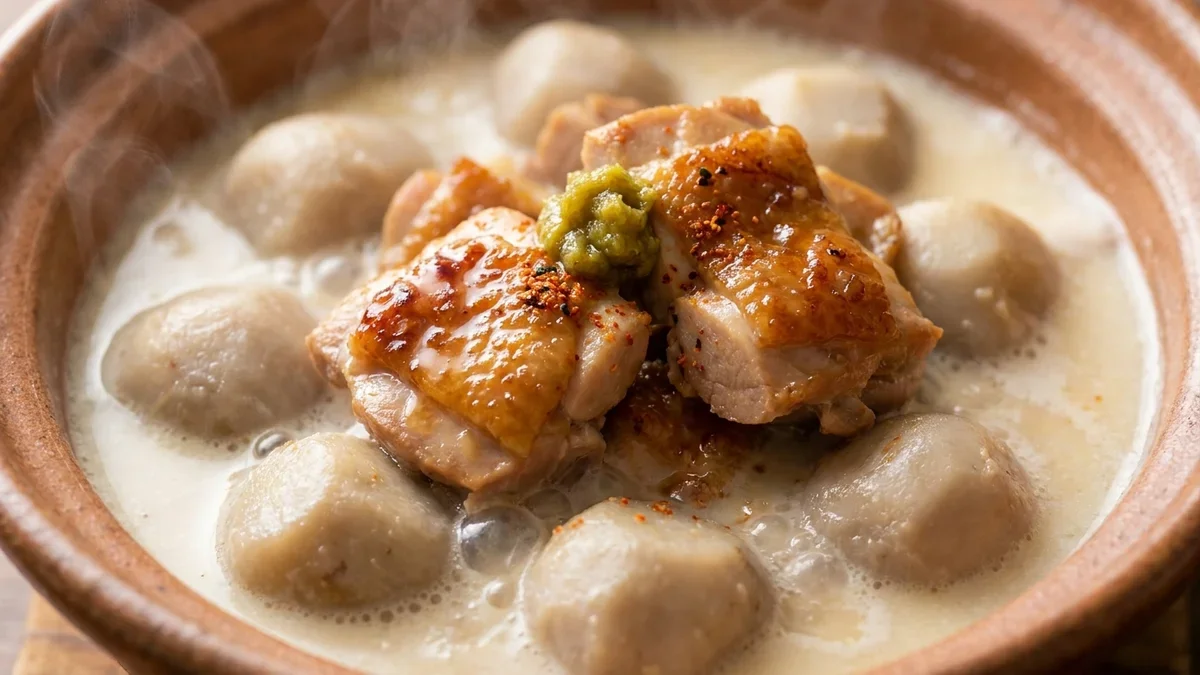 里芋と鶏肉の豆乳煮
