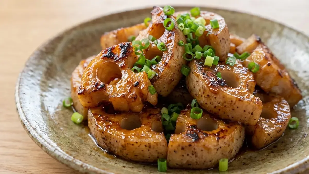 割りれんこんの照り焼き