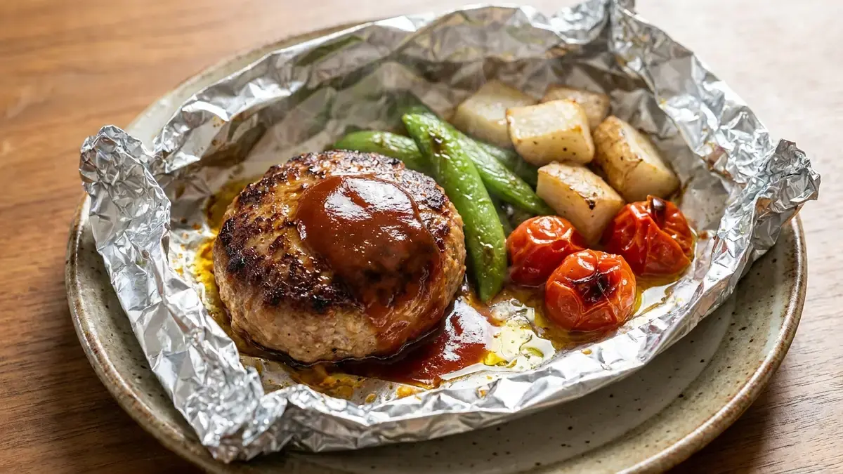 BIGハンバーグのホイル焼き