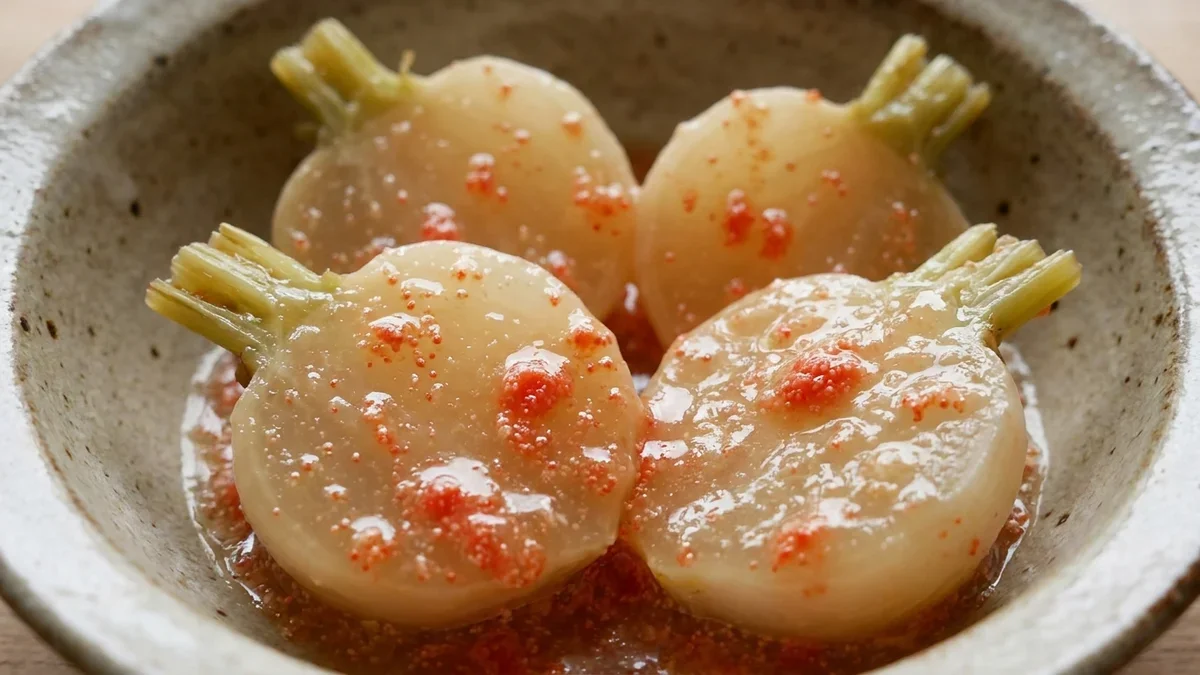 かぶの明太子あんかけ