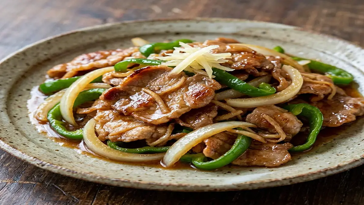 豚肉の甘酢しょうが炒め