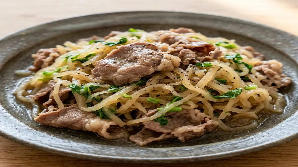牛肉と大根の塩いり煮