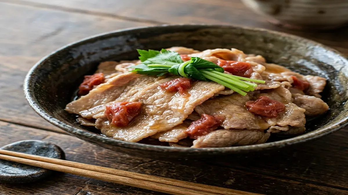 豚肉のサッと煮 梅風味