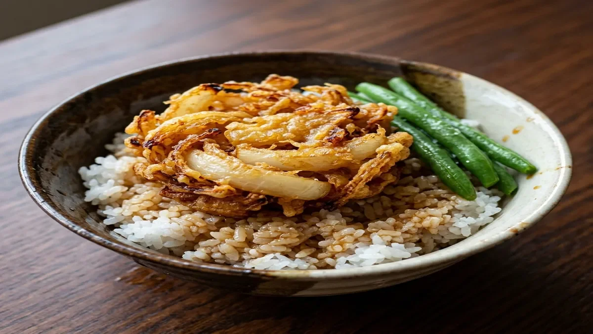 新たまねぎのかき揚げ丼