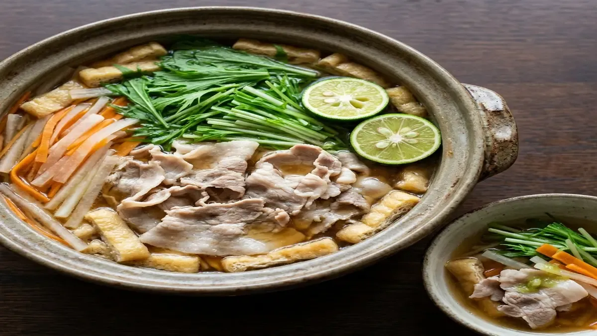 水菜と豚バラのはりはり鍋