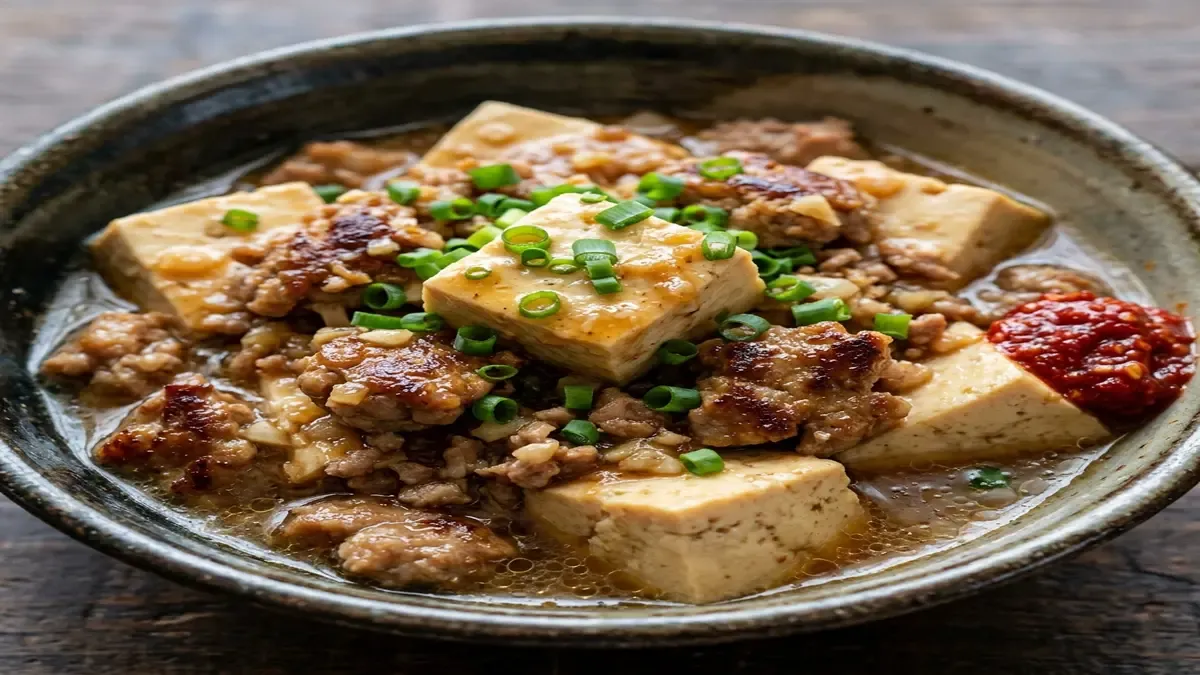 豚ひき肉と豆腐の炒め煮