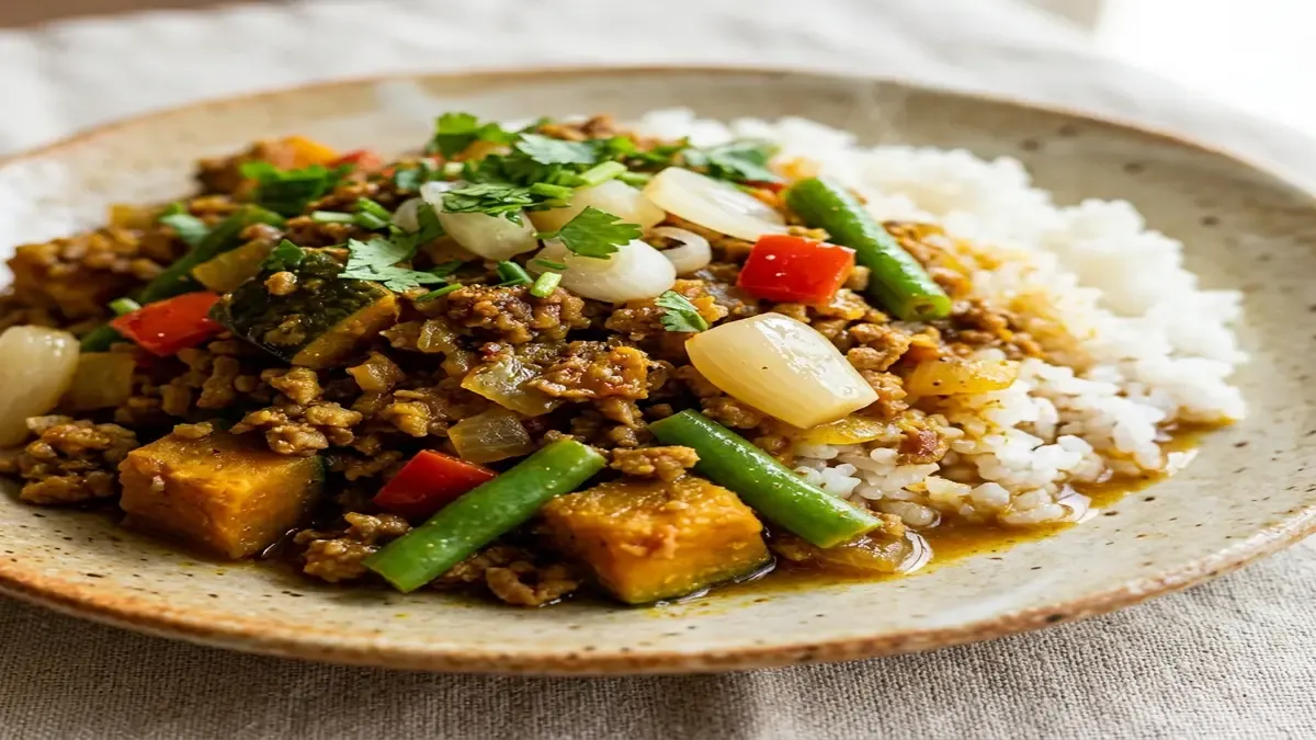 らっきょう入りドライカレー