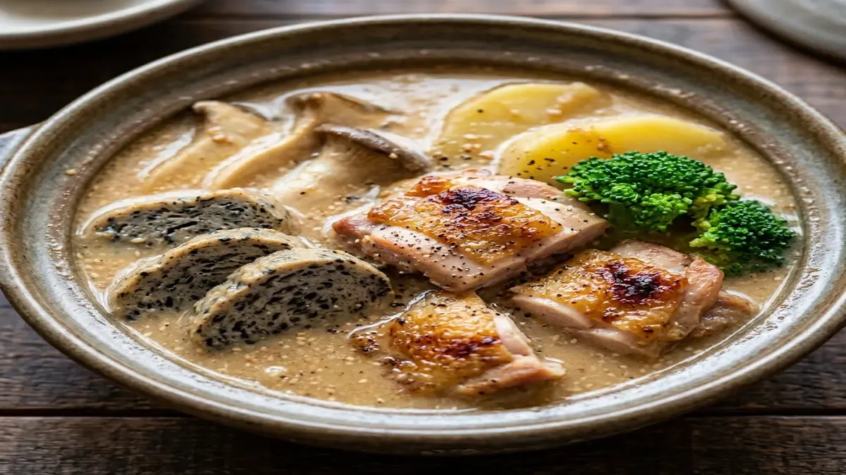 鶏鍋 白みそごま風味