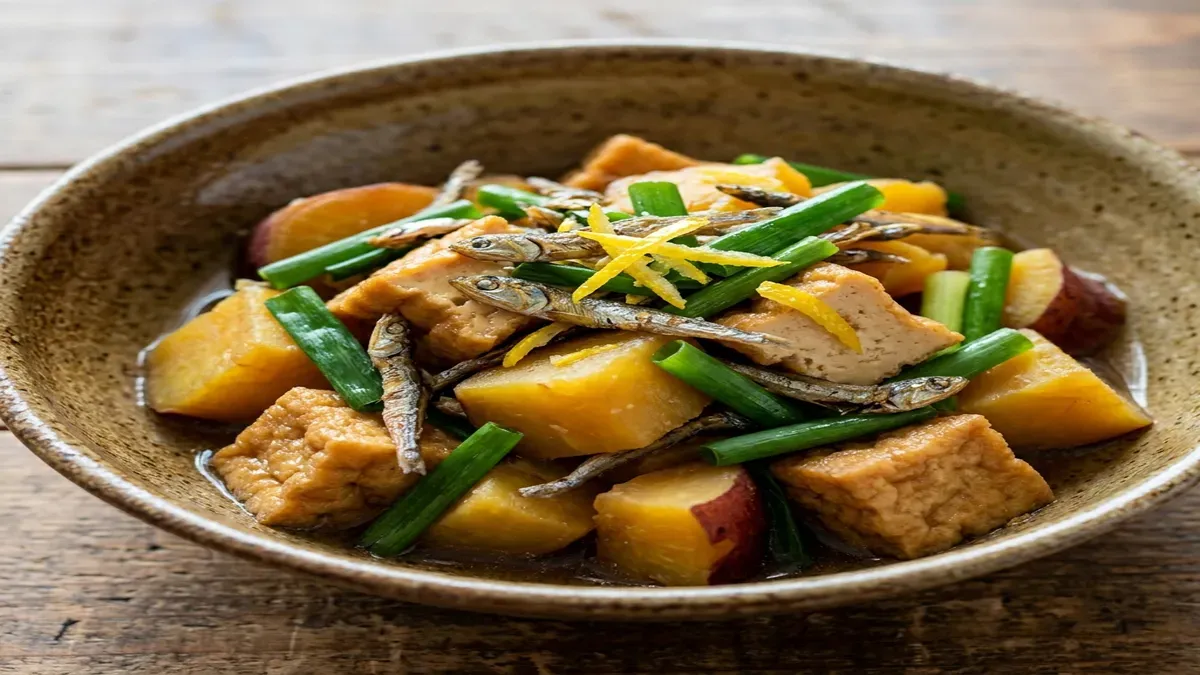 煮干しとさつまいもの煮物