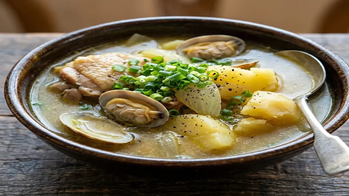 鶏肉とあさりとじゃがいものスープ