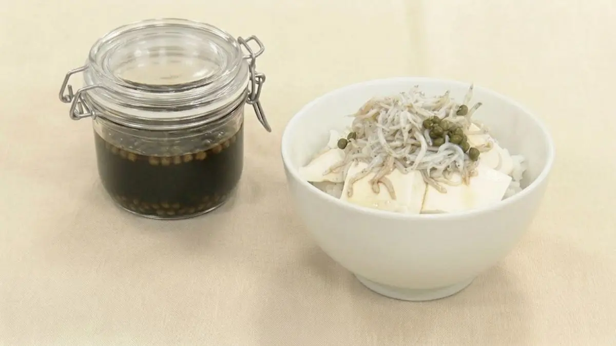 山椒じょうゆ しらすと豆腐の山椒醤油ご飯
