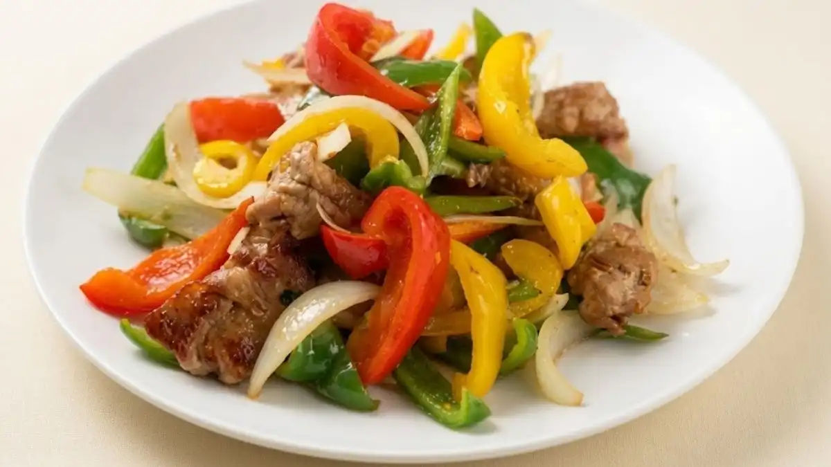 豚肉とカラフル野菜のレモンじょうゆ炒め