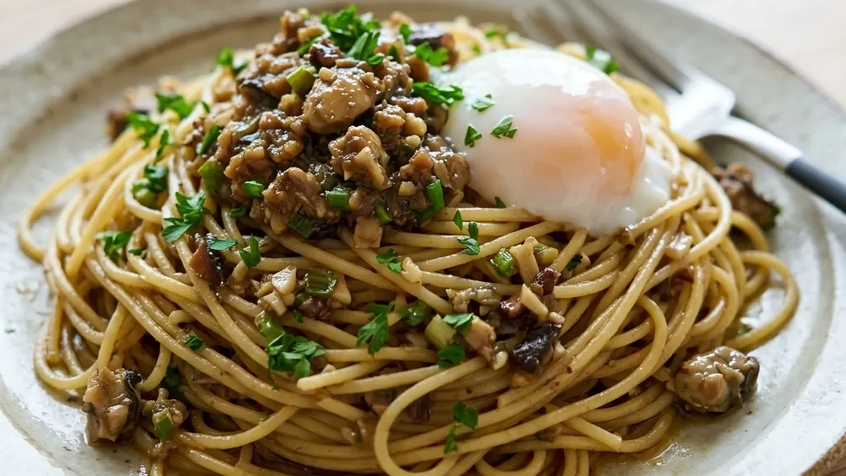 かきジャンのパスタ