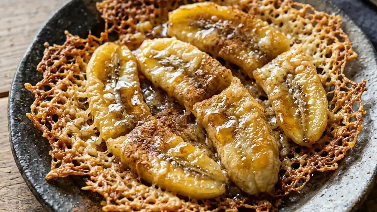 チーズの羽根つきバナナ