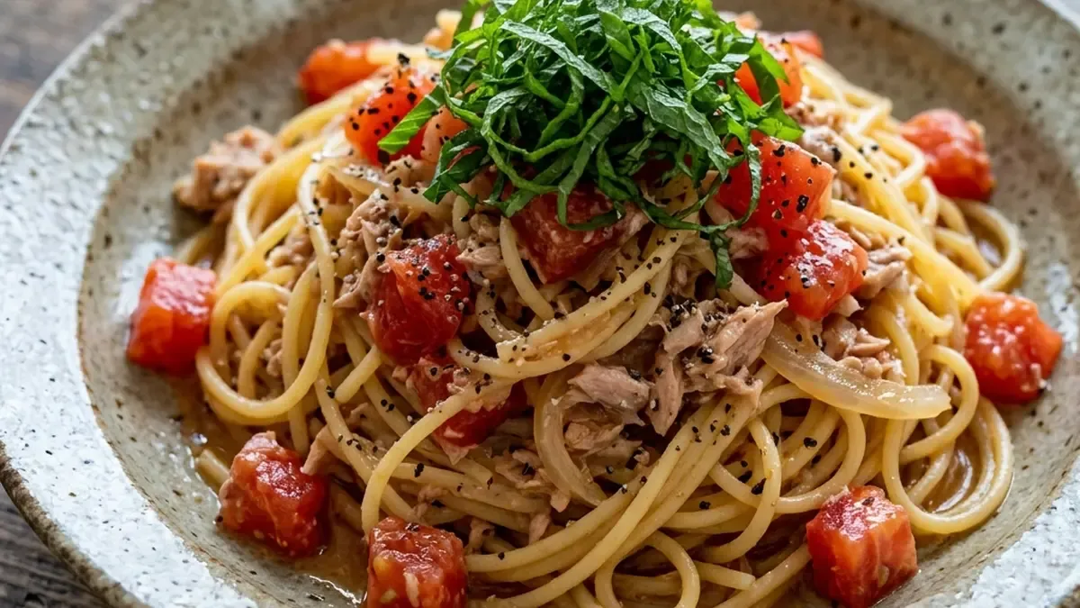 おツナ吸いとりパスタ