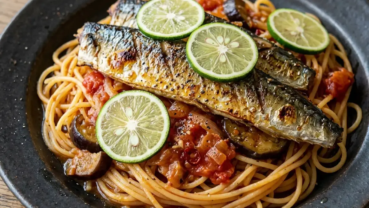 さんまの骨抜きパスタ